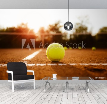 Picture of Tennis ball inside service box